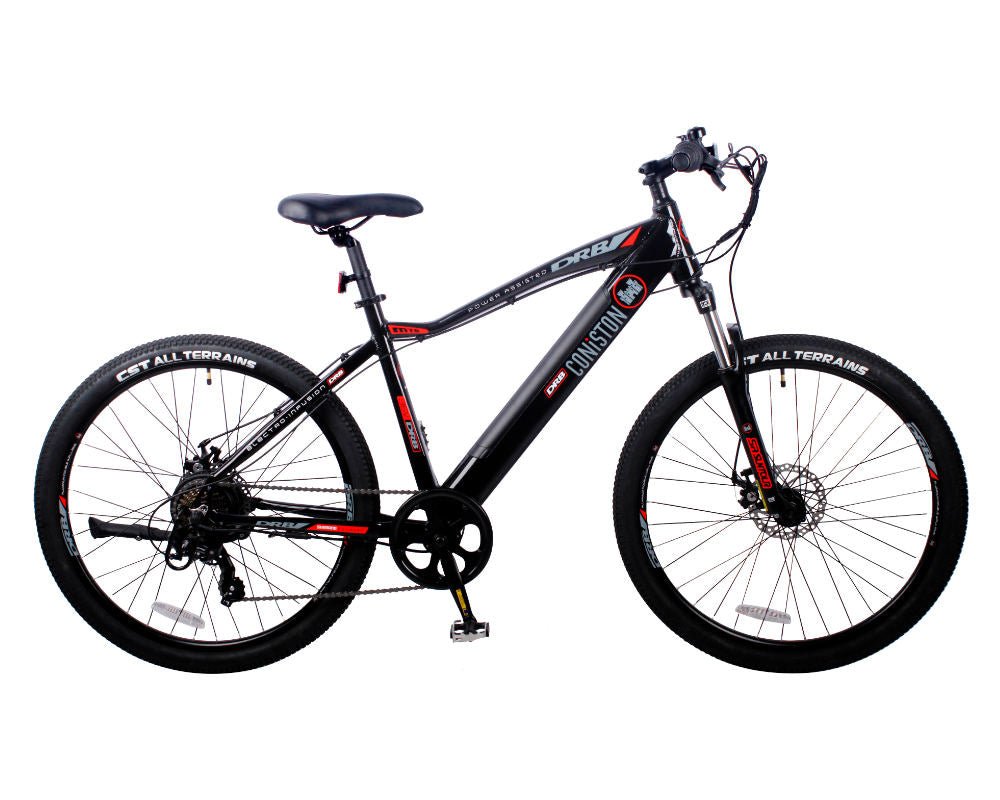 Dallingridge Coniston Hardtail Electric Mountain Bike in Black 250W Rear Hub Motor - JJ Adams Bikes